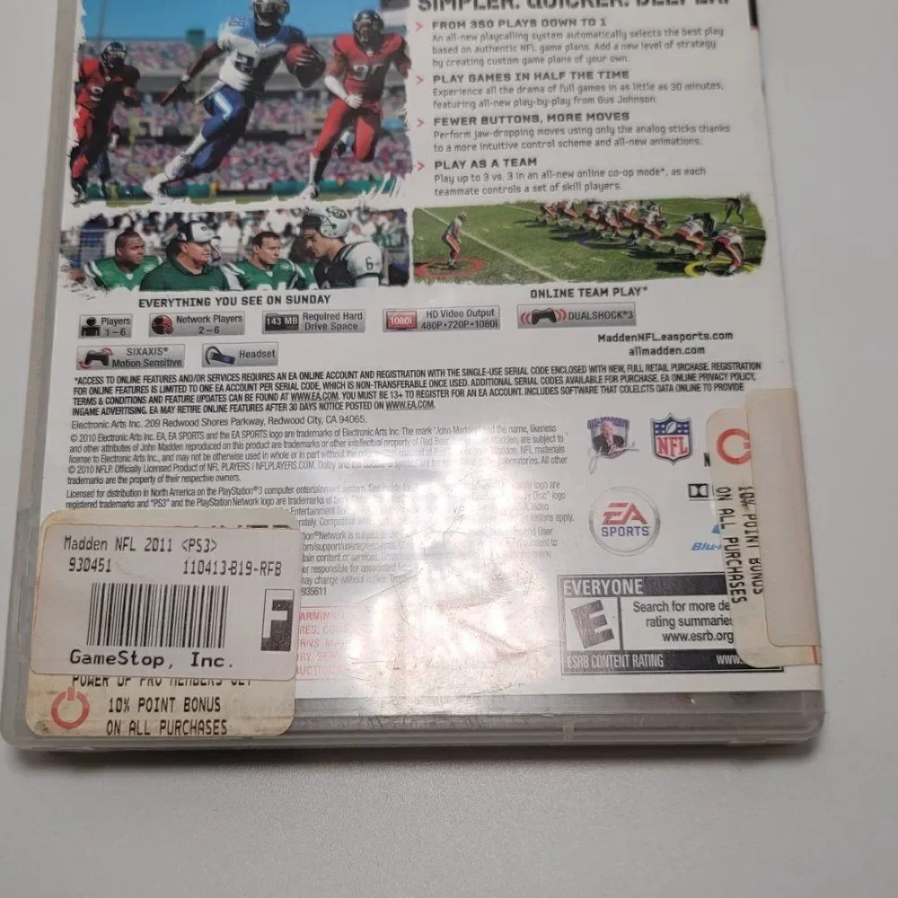 PS3 Madden 11 Game